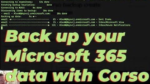 How to Back Up Exchange Data with Corso