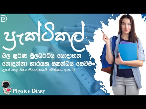 Physics Practical 3- බල ඝූර්ණ මූලධර්මය යොදාගන නොදන්නා භාරයක ස්කන්ධය සෙවීම.