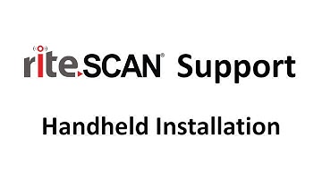 riteSCAN Support - Handheld Installation