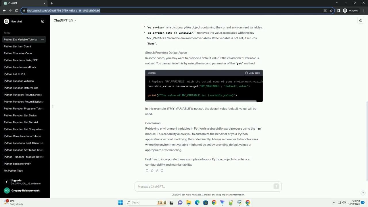 python get env variable YouTube