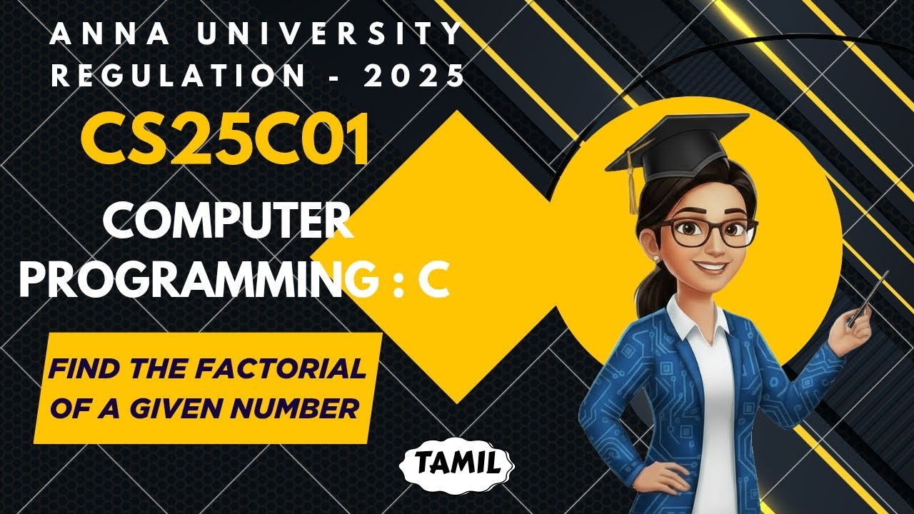 Find the factorial of a number in Computer Programming : C tamil ...