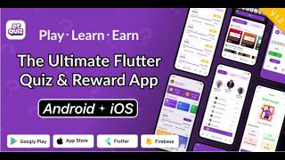 DTQuiz Flutter Quiz &amp; Earn App Full Setup 🔥 | Trivia Game with Rewards (Android &amp; iOS + Admin Panel)