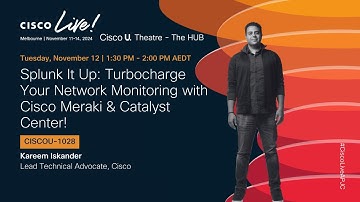 Splunk It Up: Turbocharge Your Network Monitoring with Cisco Meraki & Catalyst Center!