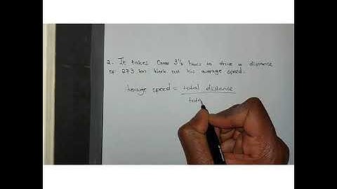 Solving problems involving average speed