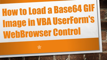 How to Load a Base64 GIF Image in VBA UserForm