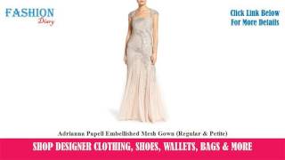 ★★★ Adrianna Papell Embellished Mesh Gown (Regular & Petite) ★★★