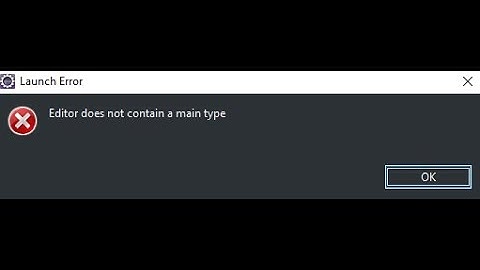 Editor does not contain a main type