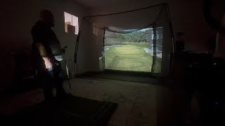 Our Indoor Golf Simulator Setup - we spent under 1K (launch monitor, hitting net)