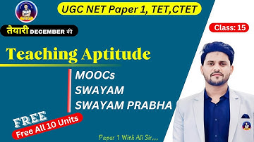 Teaching Aptitude 15 | MOOCs,SWAYAM,SWAYAM PRABHA | UGC NET Paper 1 | UGC NET Dec 2025