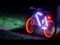 Homemade Tron inspired LED super bright bicycle lights