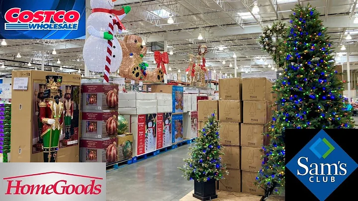 SAMS CLUB COSTCO HOMEGOODS CHRISTMAS DECORATIONS DECOR TREES SHOP WITH ME SHOPPING STORE WALKTHROUGH
