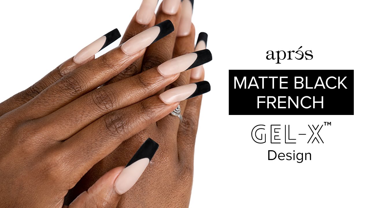 The Bold and Beautiful Trend of Matte Black French Tip Nails Coffin –  RainyRoses