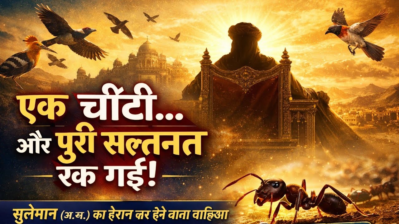 एक चींटी… और पूरी सल्तनत रुक गई! | हज़रत सुलेमान (अ.स.) का हैरान कर देने वाला वाक़िआ 