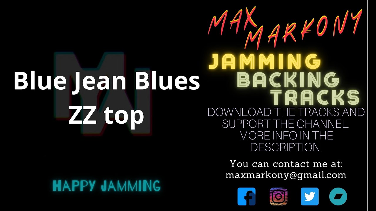 Blue Jean Blues ZZ top Jamming Backing Track YouTube