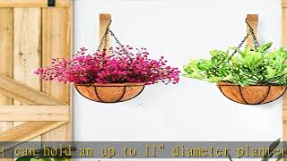 FGSAEOR Plant Hanger, Wall Planters for Indoor Plants, Wooden Wall Mounted Hanging Plant Hooks, Bas