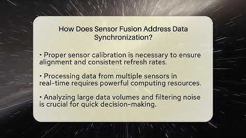 How Does Sensor Fusion Address Data Synchronization? - Talking Tech Trends