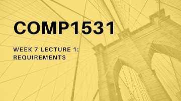 COMP1531 Week 7 Lecture 1 | Requirements