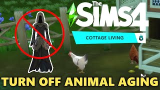 *No longer Works* TURN OFF ANIMAL AGING for COTTAGE LIVING 🐔 #Shorts | Sims 4 | SimSkeleton