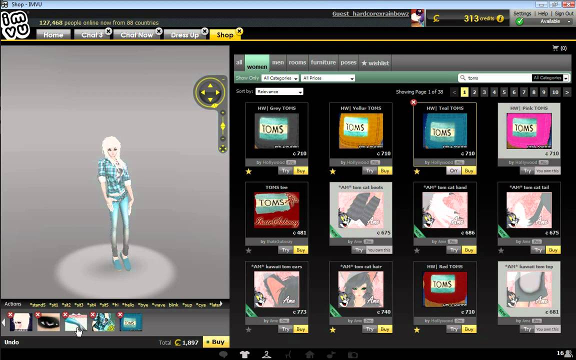 how to add stuff from your wishlist on imvu YouTube