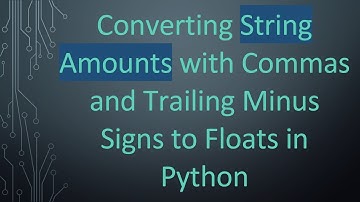 Converting String Amounts with Commas and Trailing Minus Signs to Floats in Python