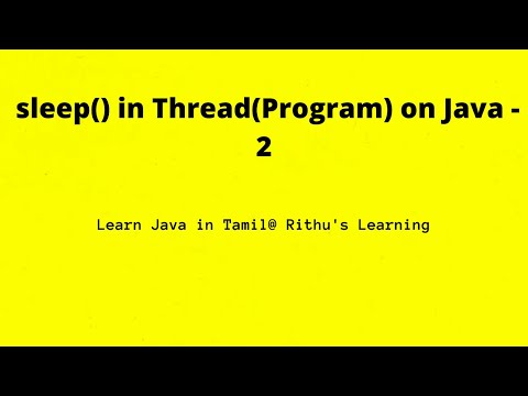 # 13 Sleep() in Thread | Learn Java in Tamil