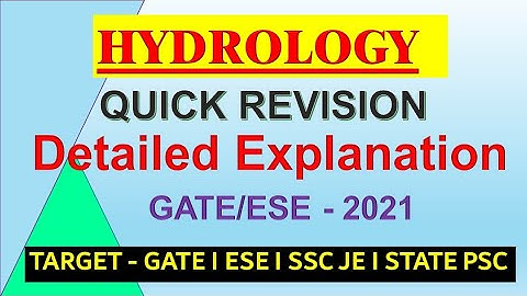 Quick revision of engineering hydrology | water resources & engineering