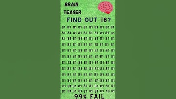 Find The Number 18 🧠 | Brain Teaser | General Knowledge #quiz #brainteasers #challenge