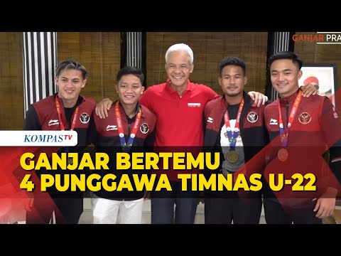 4 Punggawa Timnas U-22 Cerita ke Ganjar Perjuangan Raih Medali Emas Sea Games 2023