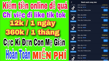 Kiếm Tiền Online Dễ Dàng Like Và Follow Tik Tok | Quỳnh kt