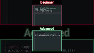 Simulate Brightness Diffusion with NumPy in Seconds! Beginner vs advanced #programming #coding
