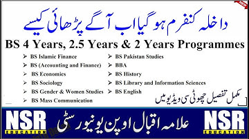 After submit Admission BS (4,2,2.5)year || AIOU || NSR Education