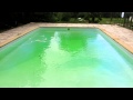 Piscine verte après des orages .... limpide en 2 minutes