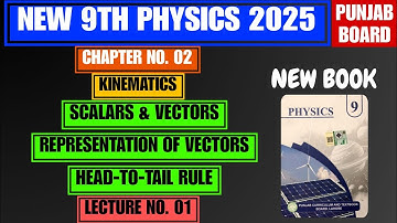 Scalars & Vectors | Representation of Vectors | Head to Tail Rule | Chapter 2 | New 9th Physics 2025