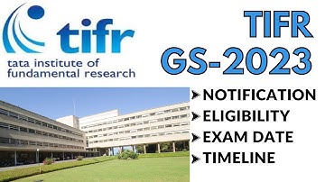 TIFR GS 2023: Notification | PhD & I-PhD Admission Notification | Eligibility | Exam Date