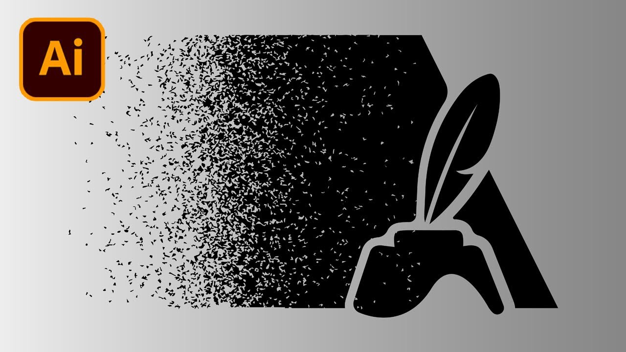 Logo Dispersion Effect Tutorial - Adobe Illustrator - YouTube