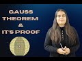 Gauss theorem  concept  proof