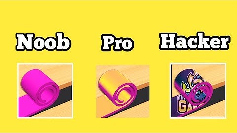 [Game Tube Official] Color Roll 3D ,Noob vs Pro vs Hacker