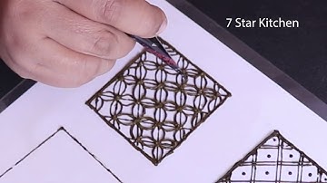 Filler elements for intricate mehndi design | Learn Grid/Netting Patterns | mehndi basics