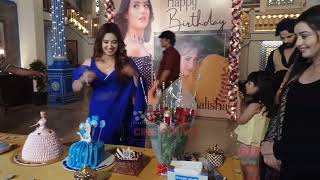 Alisha Panwar birthday celebration on the sets of Nath Krishna aur Gauri ki Kahani | On Location