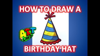 How to Draw a BIRTHDAY HAT!!!