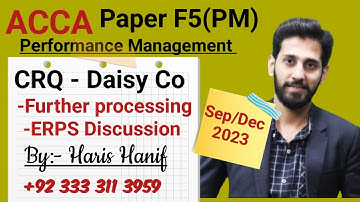 Daisy Co. | ACCA F5(PM) | Sep/Dec-2023 | Haris Hanif Official