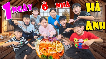 1 Ngày Khám Phá Nhà Hà Anh - Cả Team Làm Món Mì Siêu Cay Khổng Lồ | Min Min TV Minh Khoa