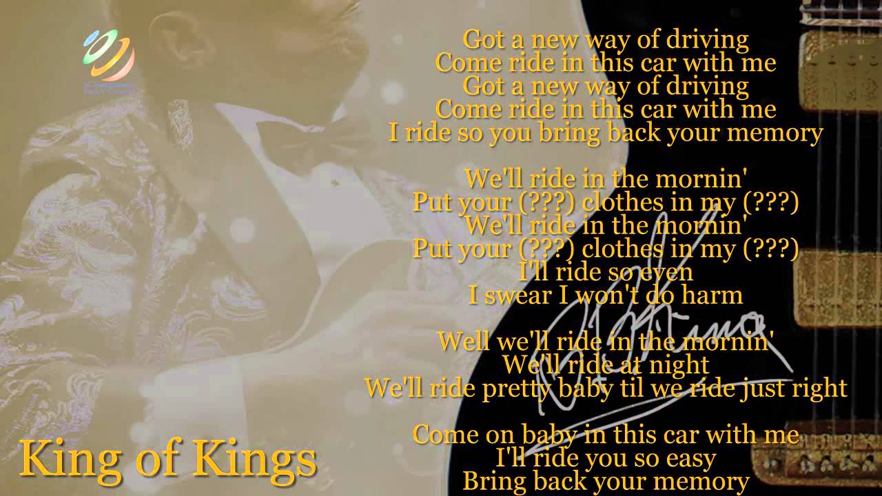 B.B.King A new way of driving letra - YouTube