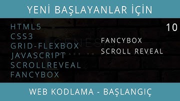 Web Kodlama - Başlangıç: Html5, Css3, JS, Grid, Flexbox, Scroll Reveal, FancyBox - Ders 10