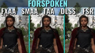 Forspoken - DLSS vs FSR vs TAA vs SMAA vs TAA - 1440p - Anti Aliasing Comparison