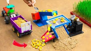 Diy tractor mini gold mining equipment scince project | Mini sand screening machine for Gold Rush