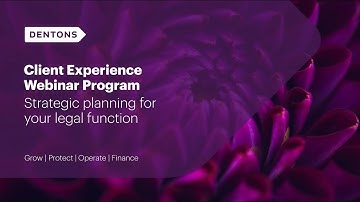 CX Webinar: Strategic planning for your legal function