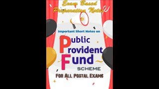 PPF Scheme - Updated Important Short Hints for Postal Exam Preparation