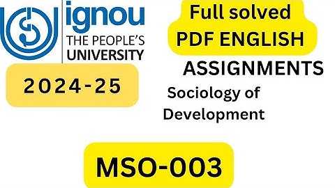 MSO-003 SOLVED ASSIGNMENT 2024-25