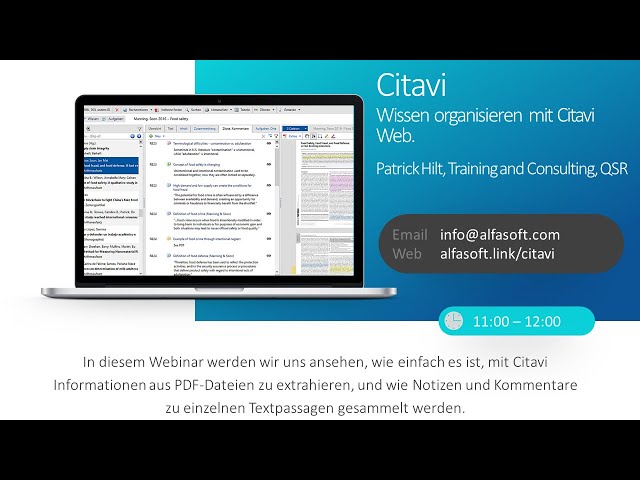 Wissen organisieren mit Citavi Web (Alfasoft Online Demo Day 2022)